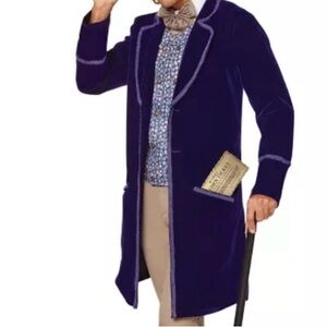 Willy Wonka & The Chocolate Factory Velvet Costume Jacket w/vest sz Men’s Med